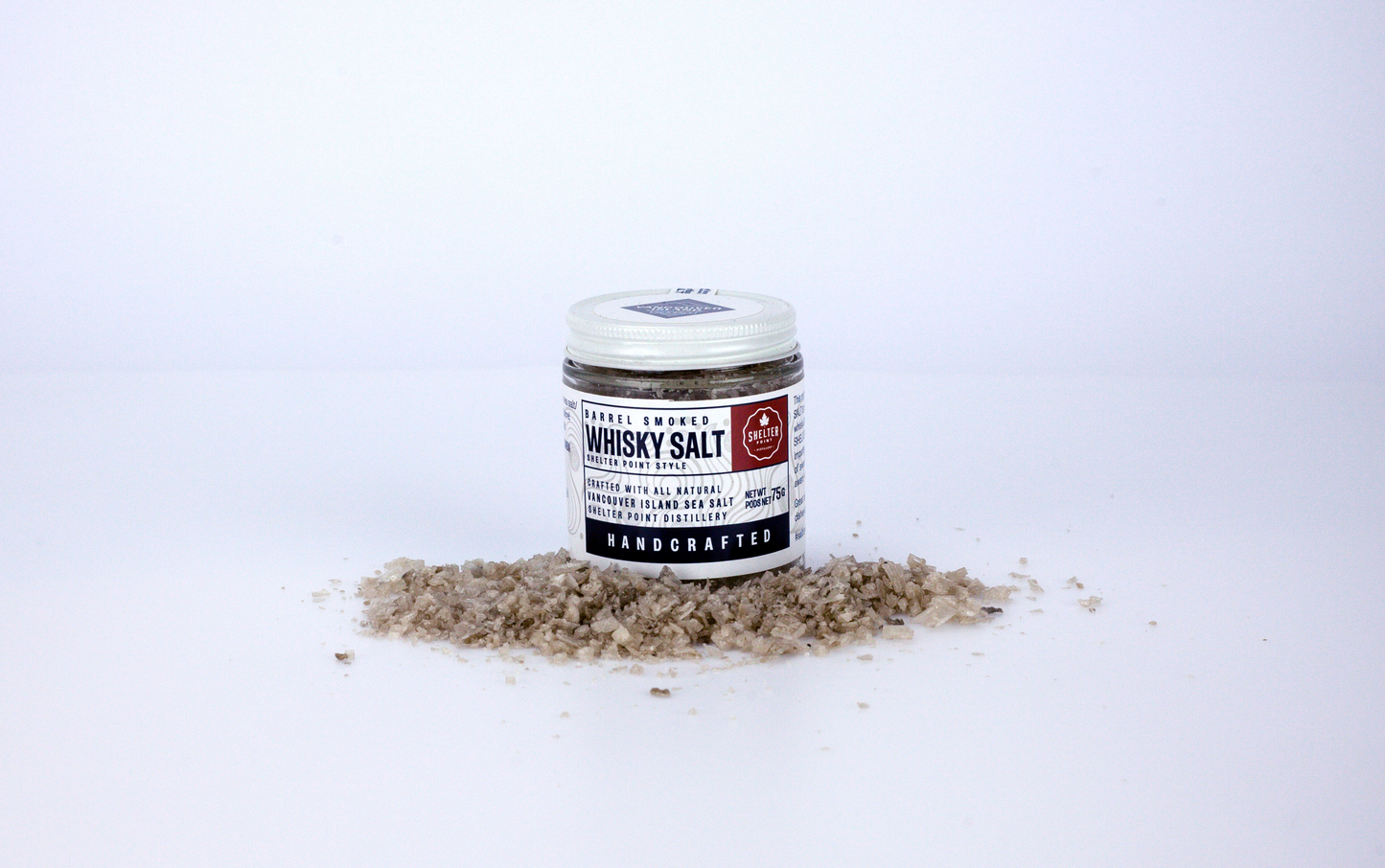 Whiskey Barrel Smoked Salt 75 g Jar