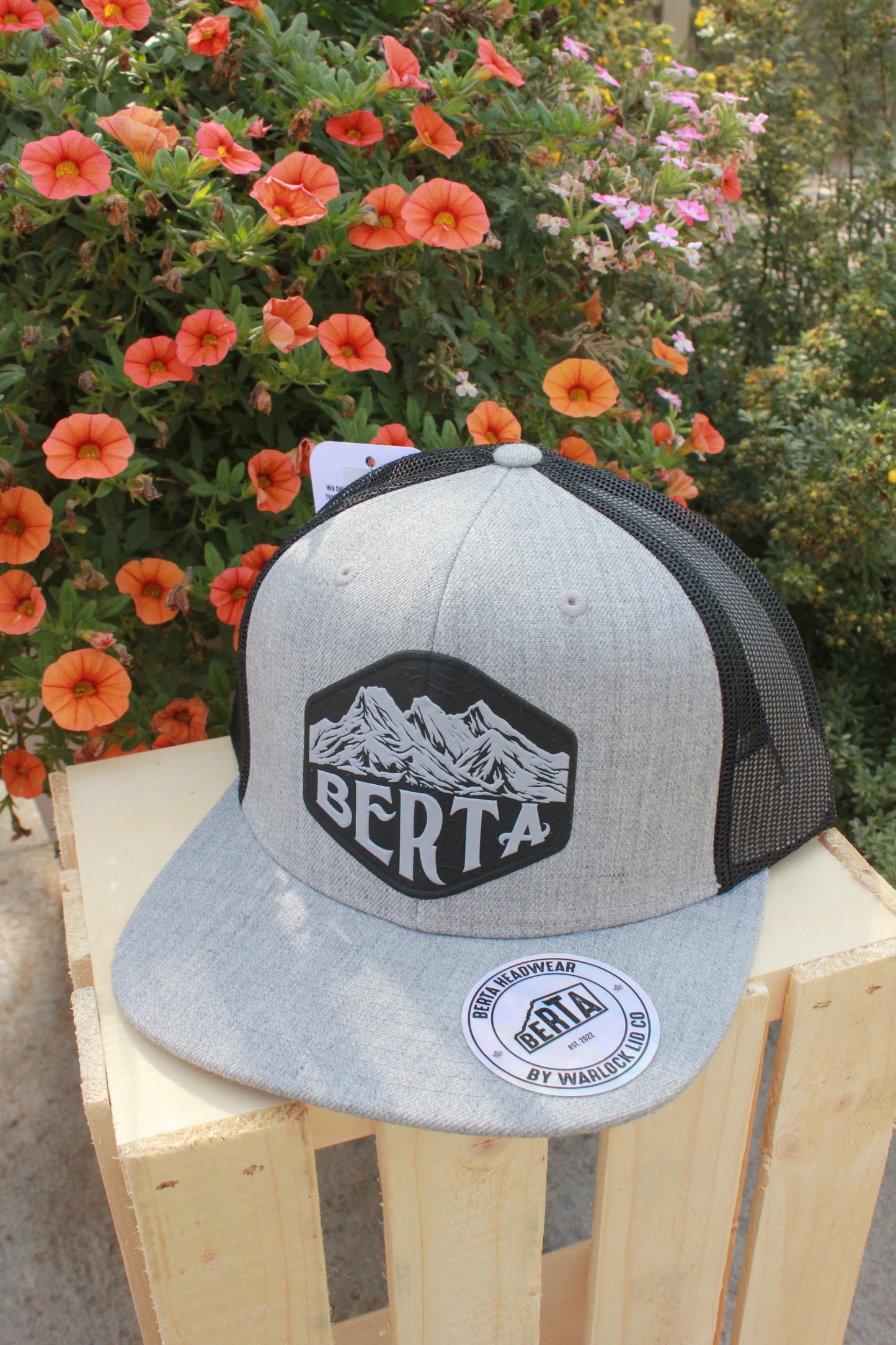 3 Sisters Grey Berta Flat Bill Adjustable Meshback Hat