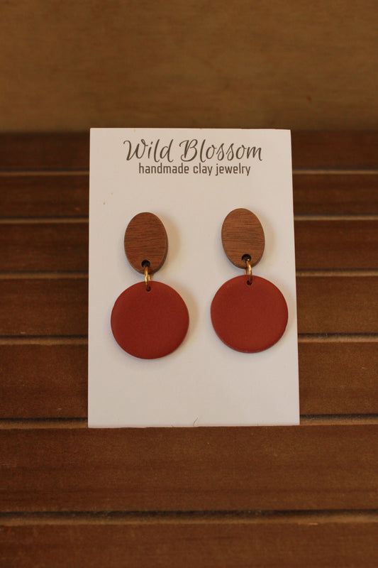 Maroon with Wood