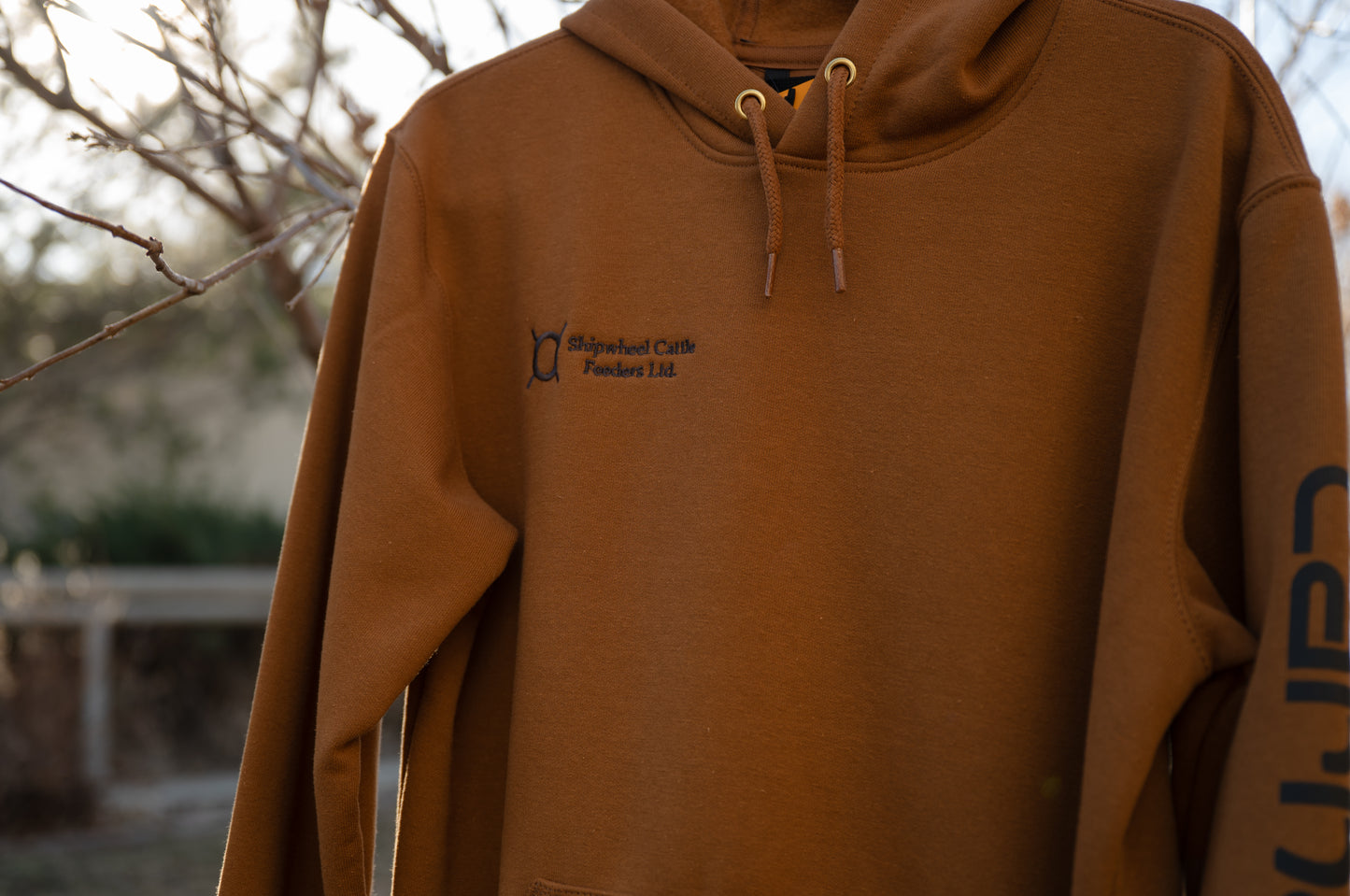 Brown Shipwheel Carhartt Hoodie ~ Small
