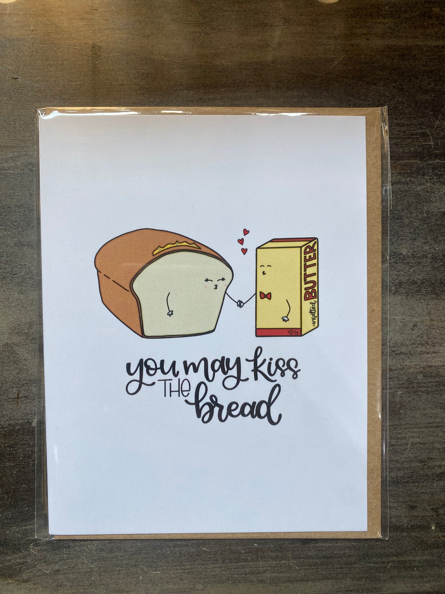 You May Kiss the Bread Wedding Card