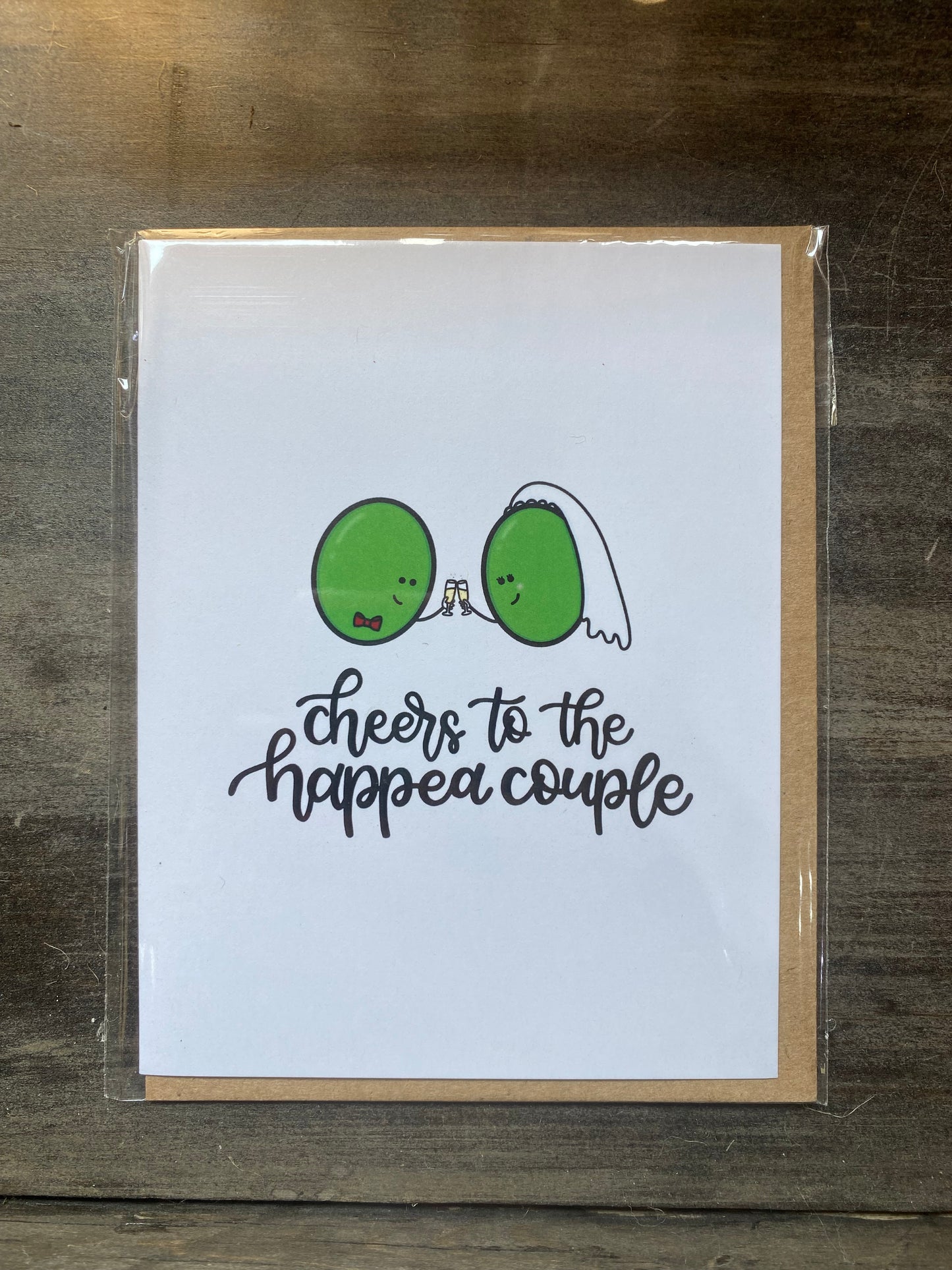 Cheers to the Happea Couple Wedding Card