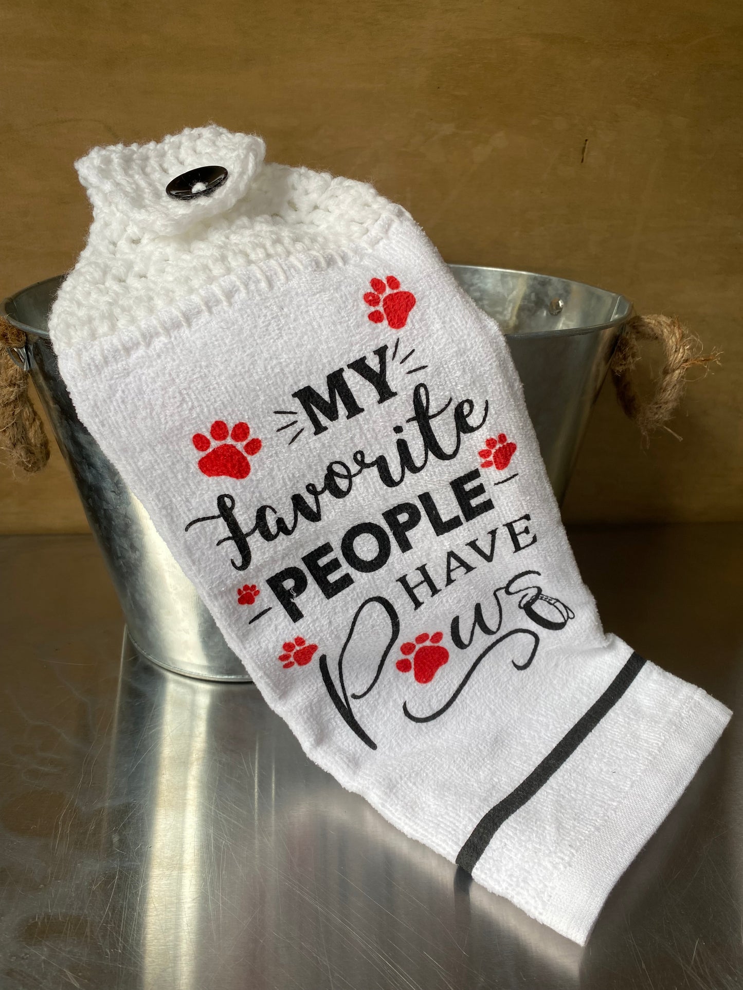 My Favorite People Have Paws Kitchen Towel