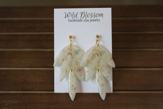 Wild Flower with Butterfly Dangly Earrings