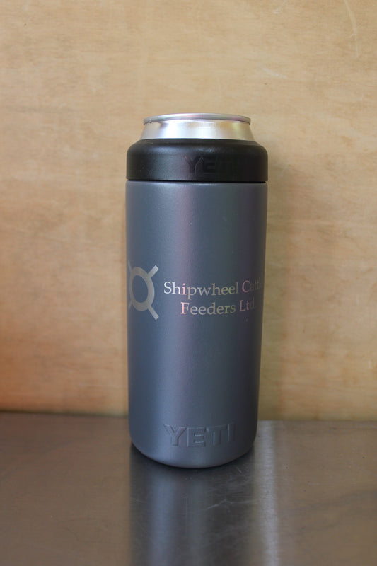 Grey Shipwheel 355 ML Yeti Colster Slim Can Insulator