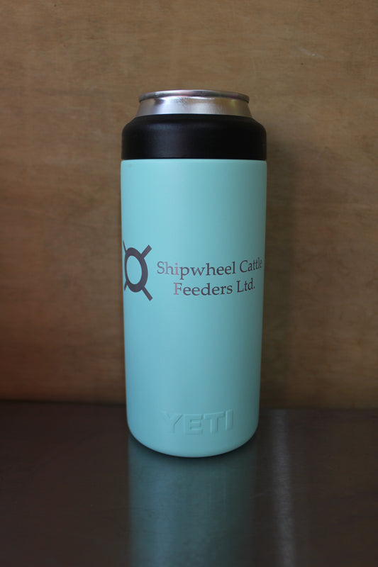 Seafoam Green Shipwheel 355 ML Yeti Colster Slim Can Insulator (Copy)