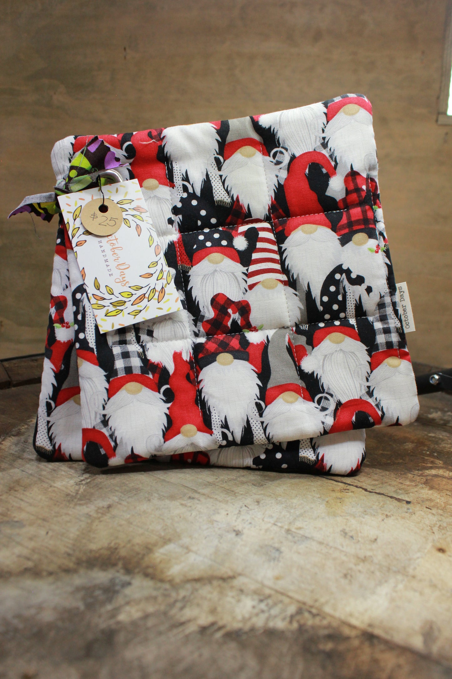 Santa Gnome Potholders