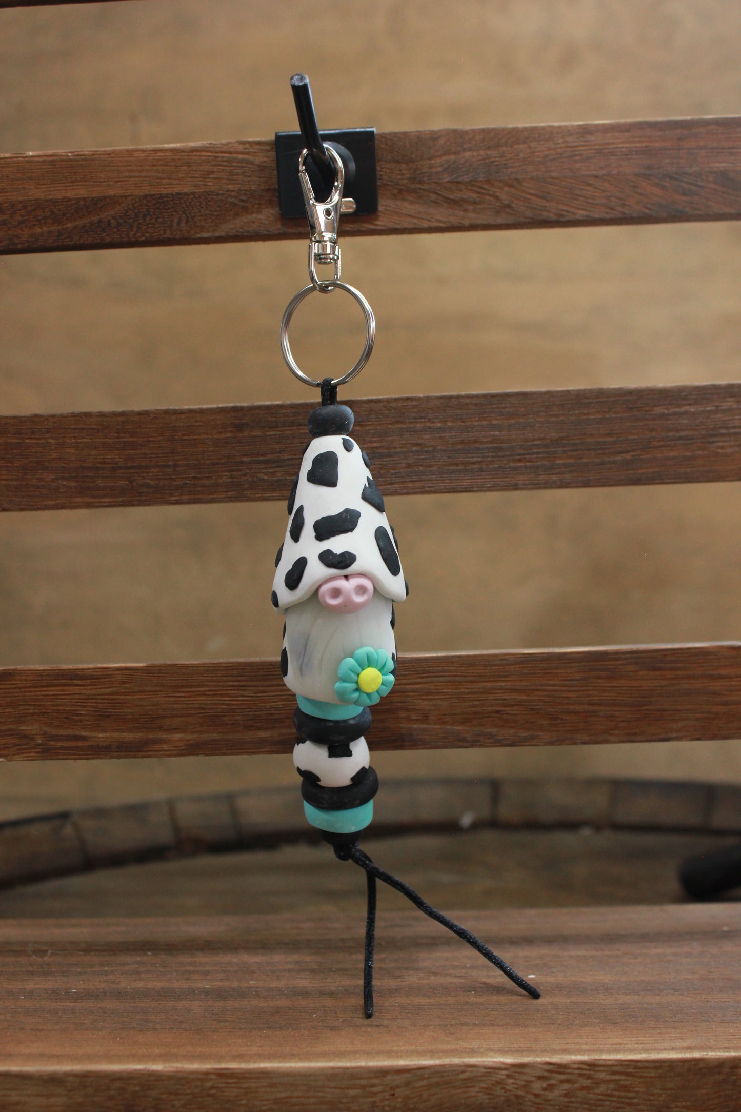 Clay Cow Keychain