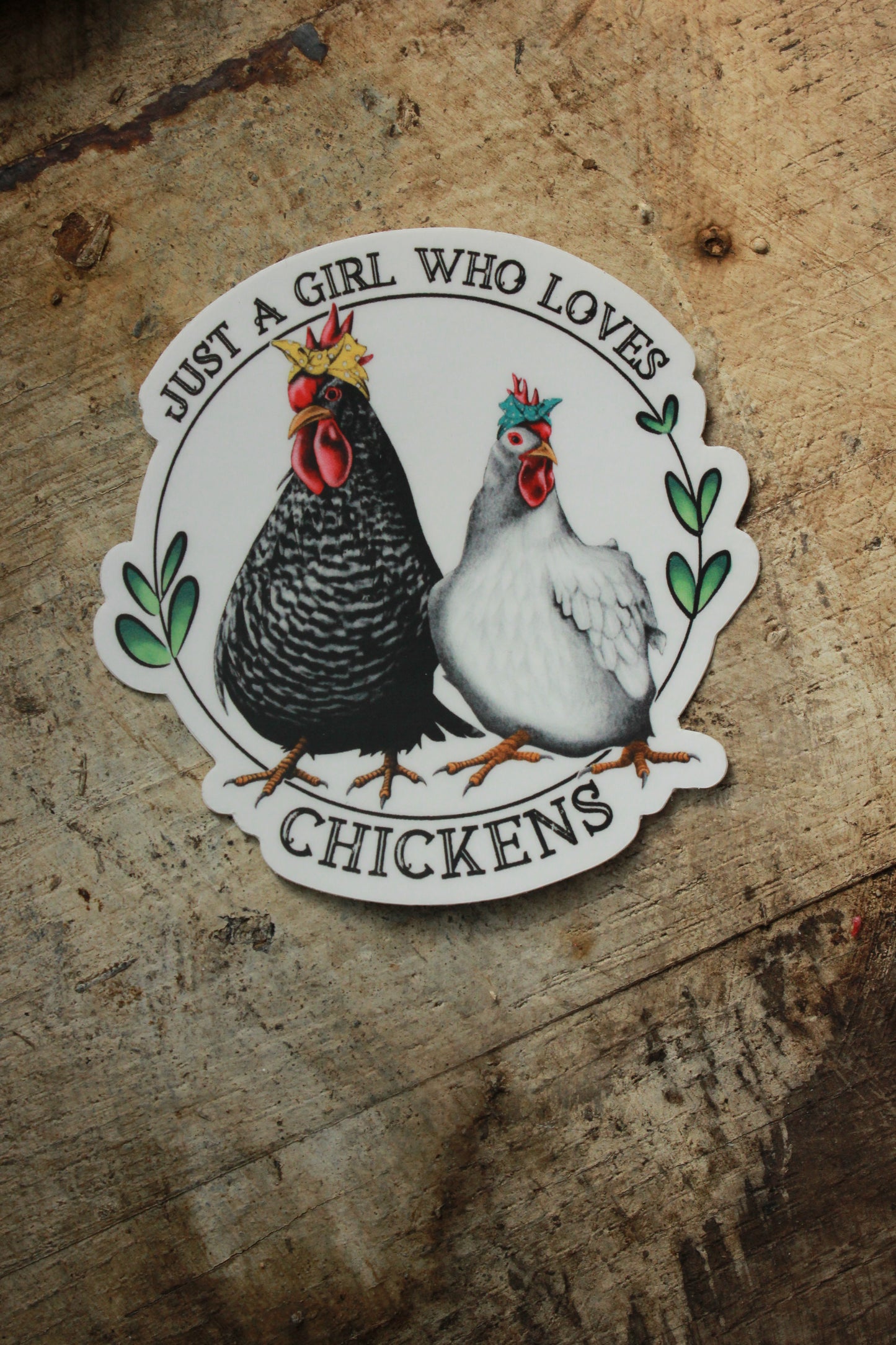 Just a Girl who Loves Chickens Stickers