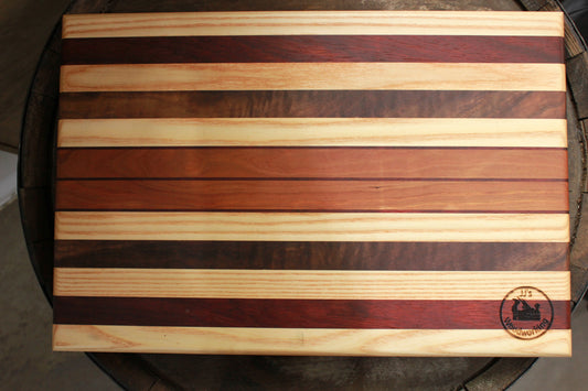 Walnut, Maple, Cherry & Padauk Cutting Board