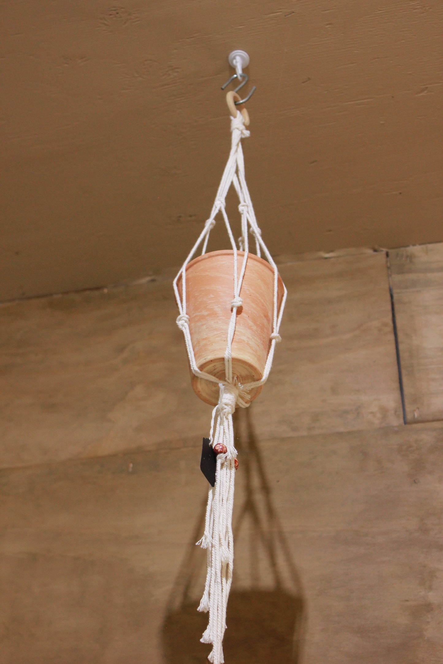 White Macrame Plant Hanger