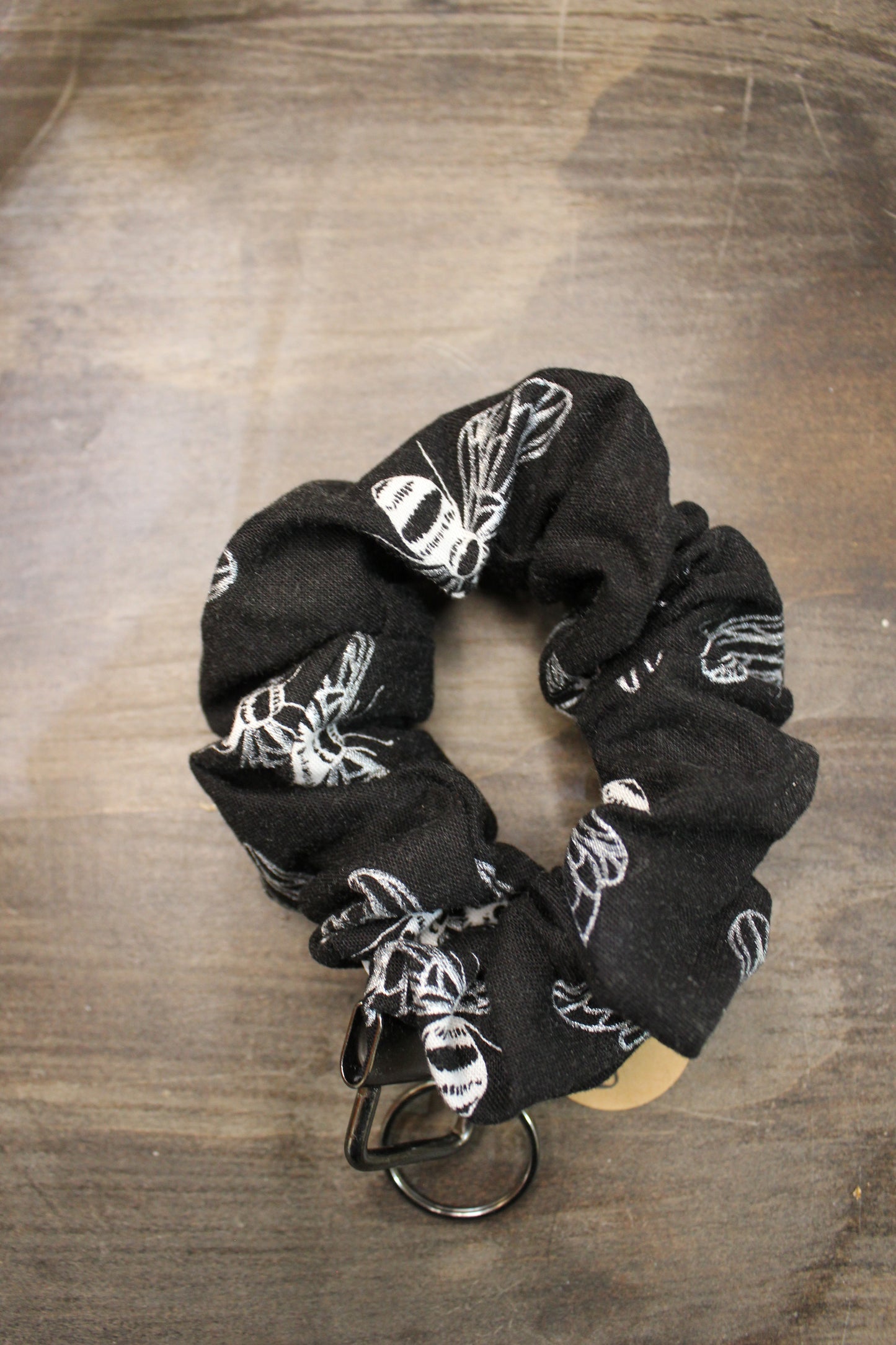 Black Bee Scrunchie Keychain