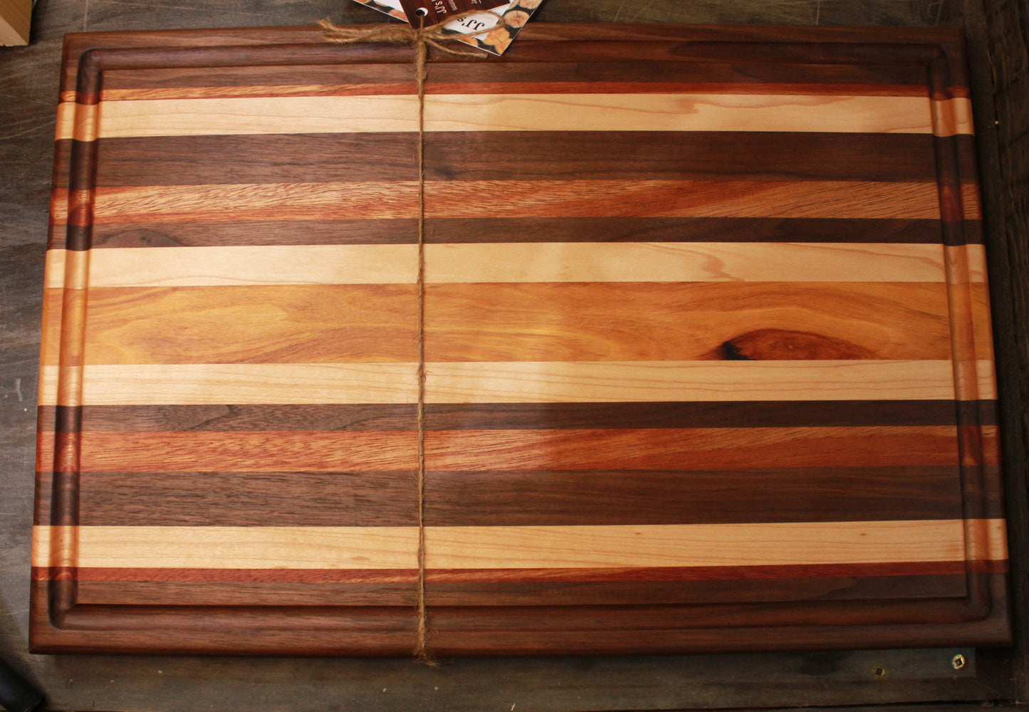 Maple, Walnut & Sapele Cutting Board