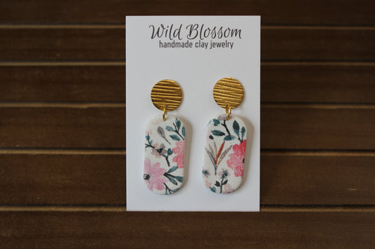 Wildflower Oval Earrings