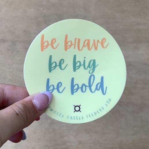 Be Brave Shipwheel Sticker