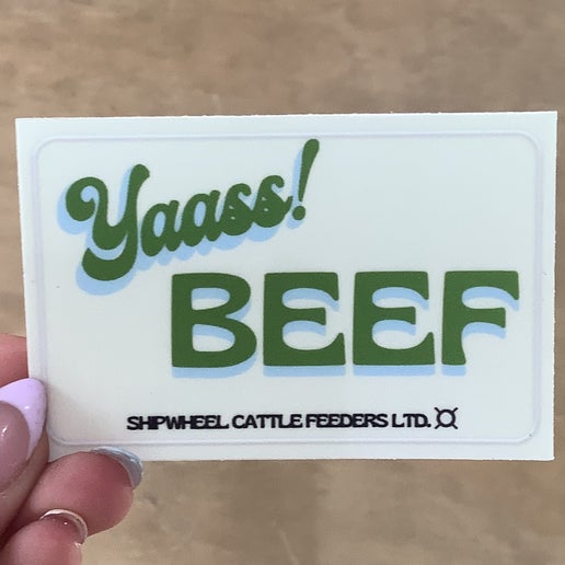 Yaass Beef Shipwheel Stickers