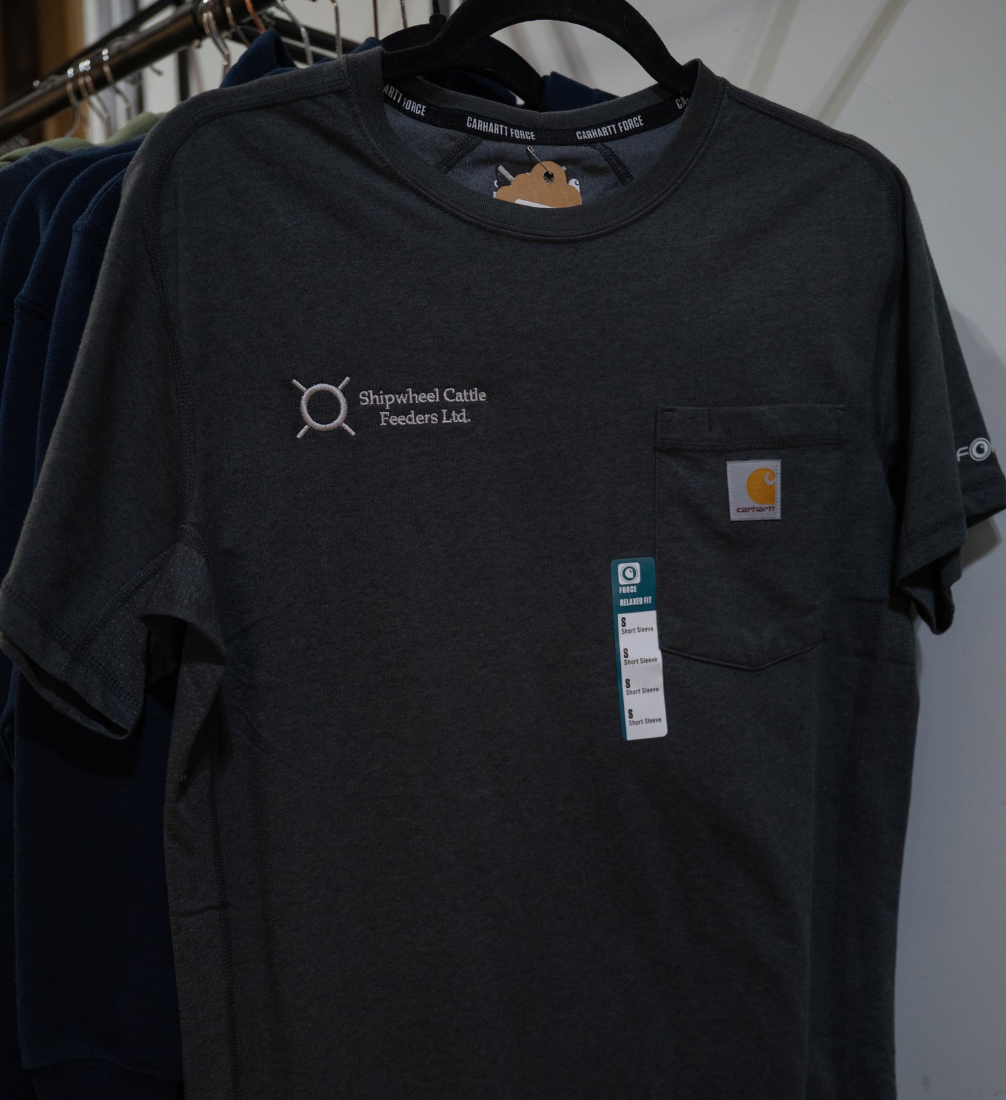 Grey Shipwheel Carhartt T- Shirt ~ Small